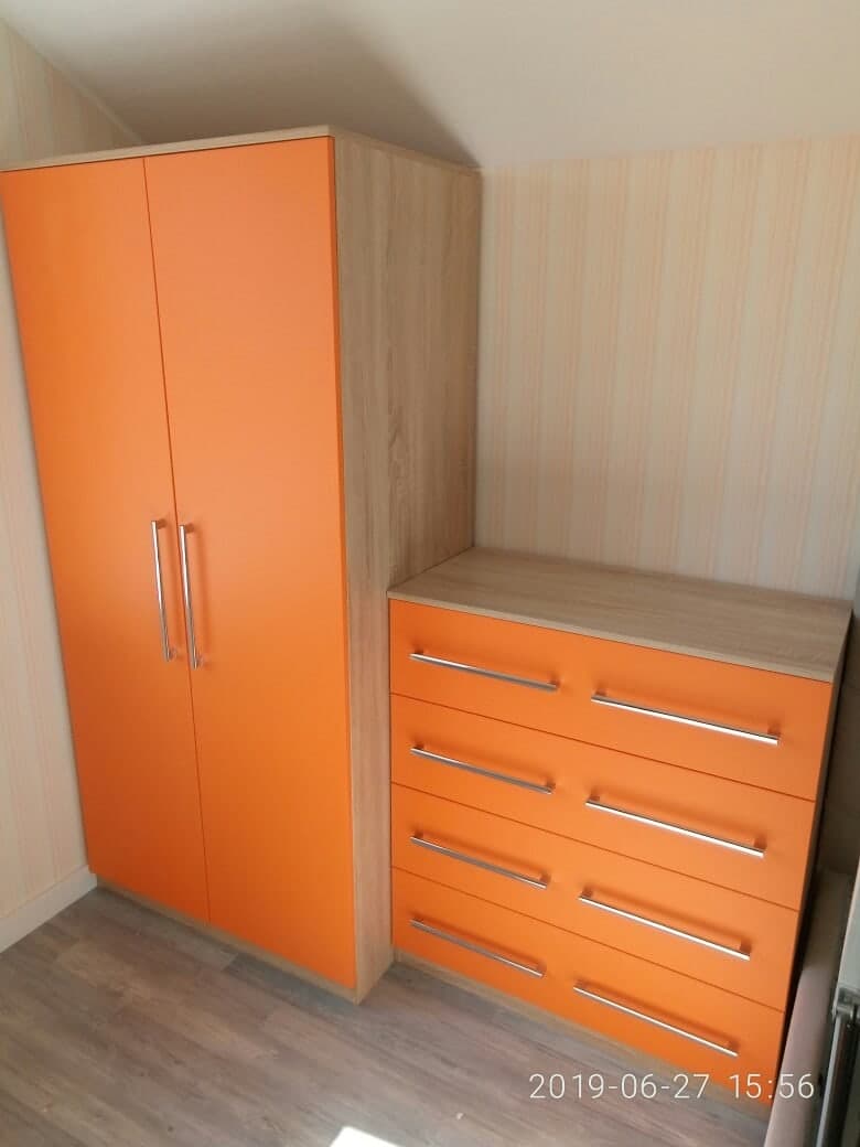 Наша работа. Шкаф и комод в детскую. Дверки МДФ кр... — фото 3